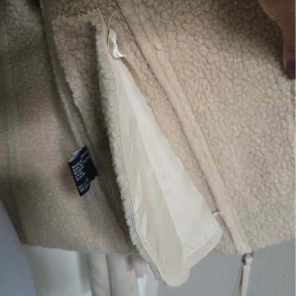 Altar'd State Beige Faux Suede Shearling Moto Jacket size small - Picture 7 of 14